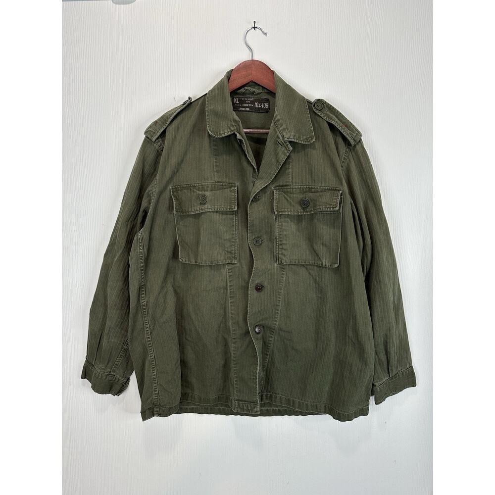 70s Vintage Neirynck-Confectie Lendelede 1971 Army Military Field Jacket Sz XL